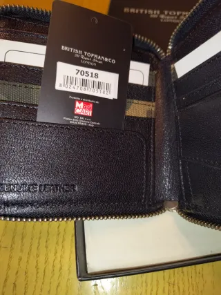 Portafoglio British Topman & CO nero pelle