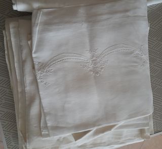 2 completi Lenzuola in lino bianche matrimoniali