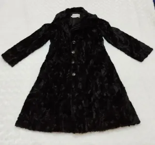 Abrigo de Astracán Negro Talla 44