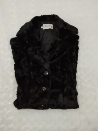 Abrigo de Astracán Negro Talla 44