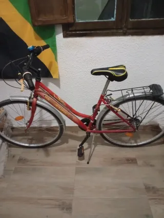 Bicicleta de paseo roja