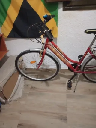 Bicicleta de paseo roja
