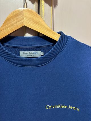 Felpa Calvin Klein Jeans Blu Taglia S