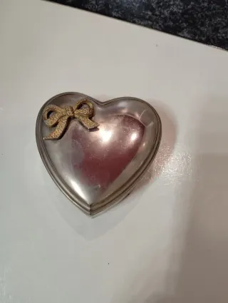 Joyero Corazón Plata y Dorado