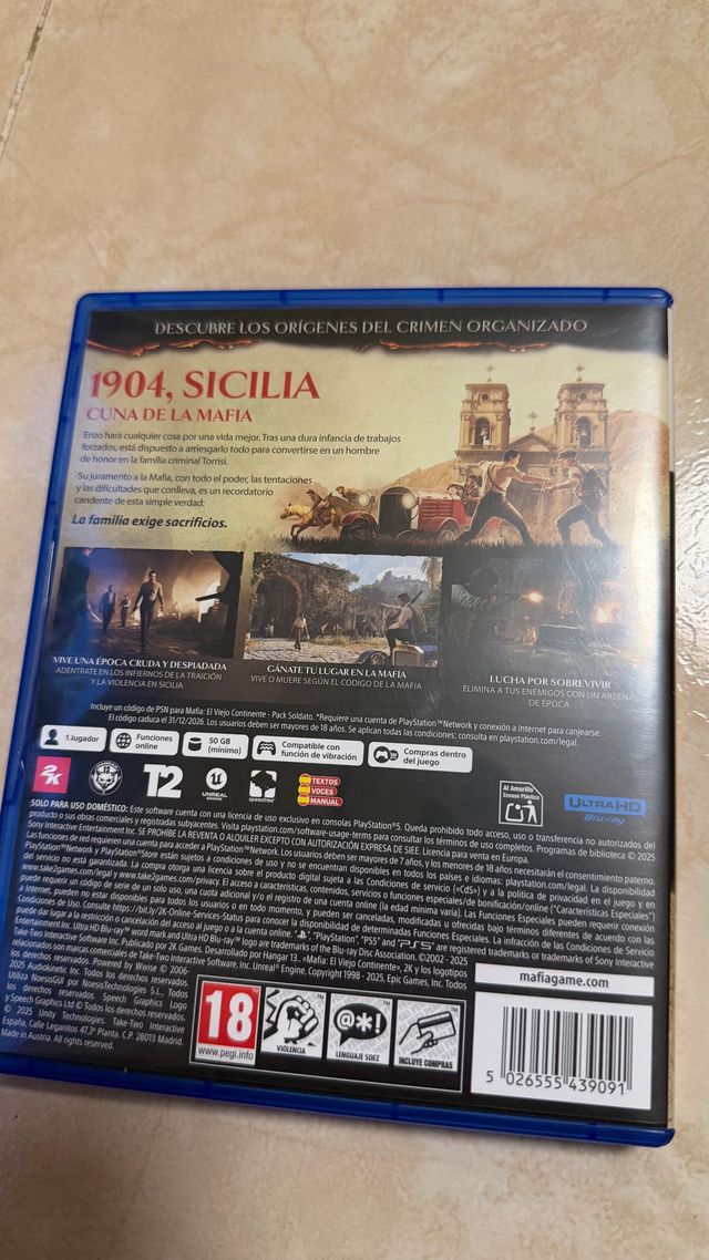 Mafia El Viejo Continente PS5