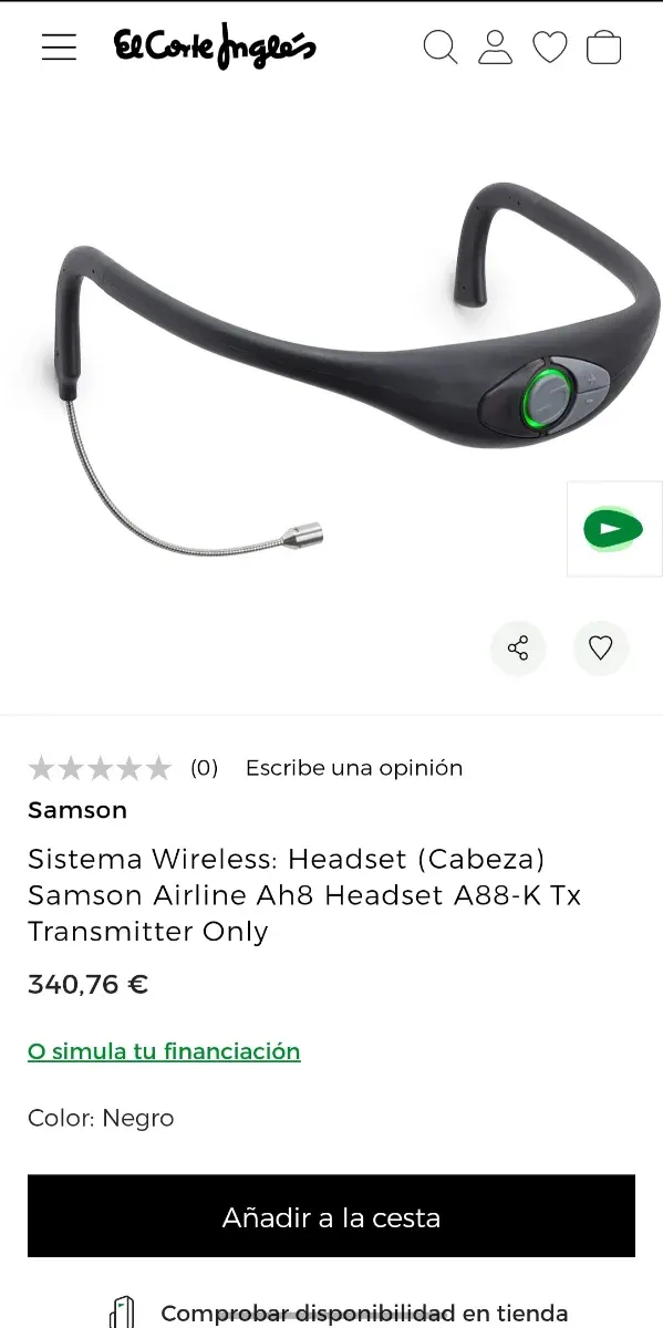 Transmisor Samson AH8 Negro