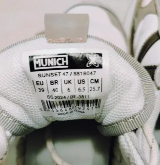 Zapatillas Munich Sunset Mujer Gris Blanco