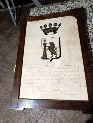 Stemma famiglia Zito con corona e leone