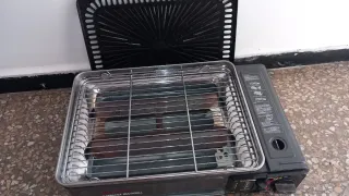 Barbacoa Gas Portátil Negra y Plateada