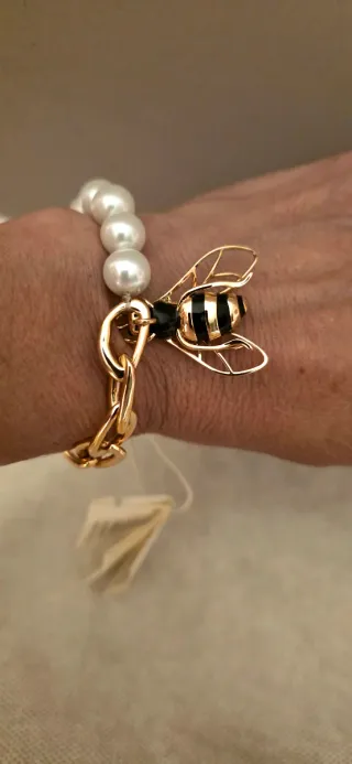 Pulsera Bimba y Lola Abeja Dorada Negra