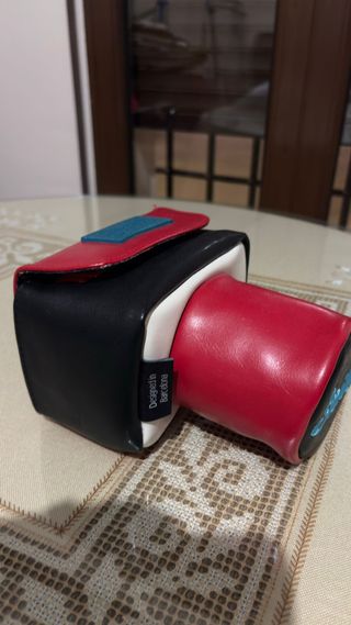 Fondina per fotocamera reflex nera e rossa