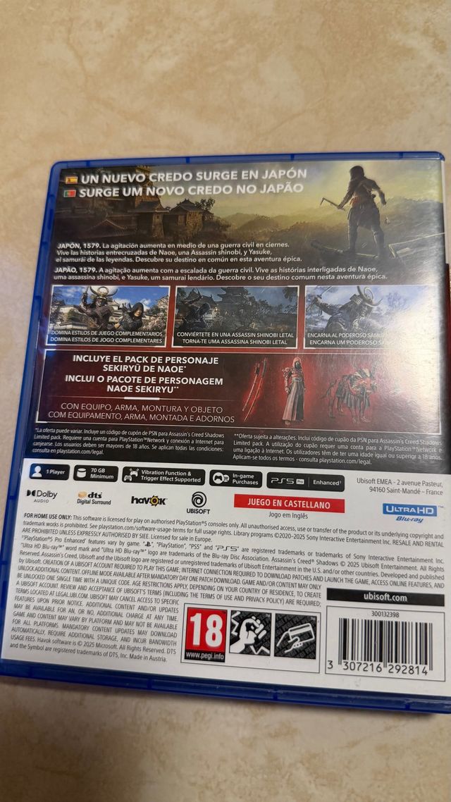 Assassin's Creed Shadows PS5 Edición Limitada