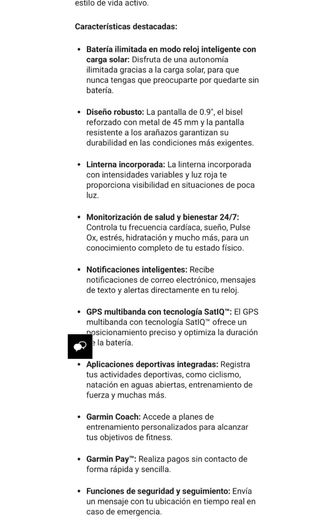 Garmin Instinct 3 Negro 45mm