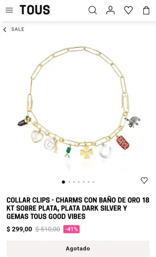 Collar Tous Dorado y Plateado Lucky Charms