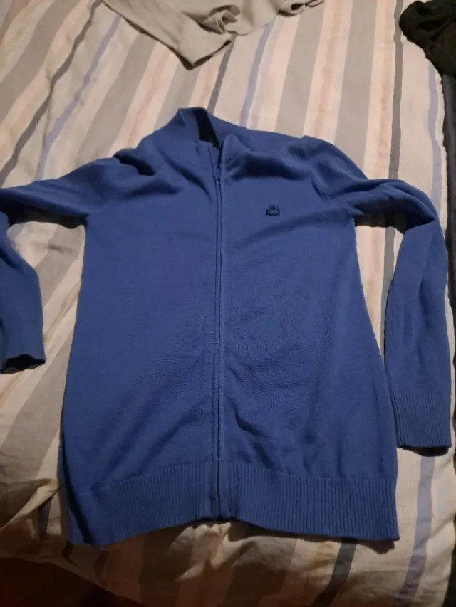 Chaqueta Benetton cremallera azul niño