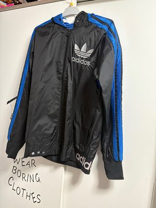 Chaqueta Adidas Negra y Azul Talla S