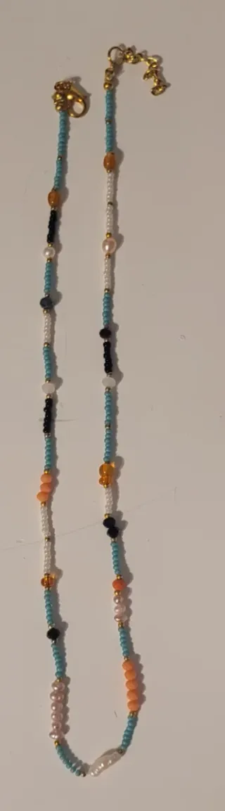 Collar Cuentas Turquesa Ámbar Perla