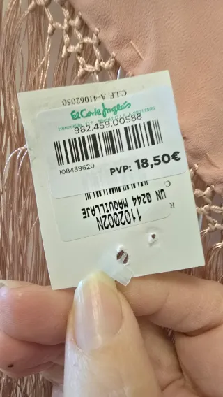 Mantoncillo Flamenca Niña Rosa + Broche.TODO NUEVO