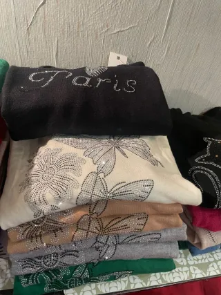 Jerséis con pedrería Paris , osito , mariposa