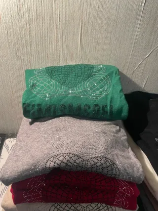 Jerséis con pedrería Paris , osito , mariposa