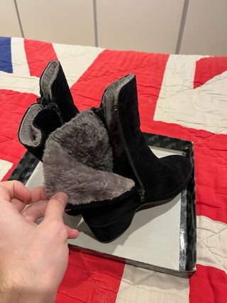 Stivaletti neri felpati donna taglia 38