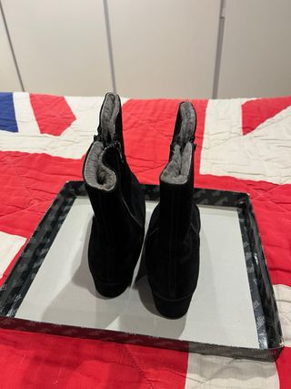 Stivaletti neri felpati donna taglia 38