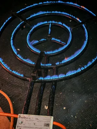 Paellero a gas butano nero