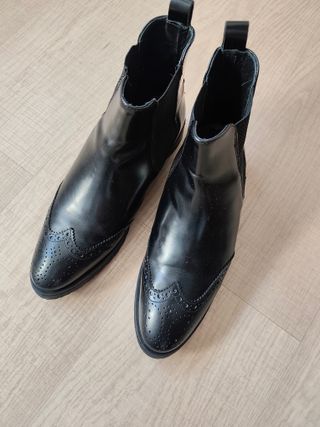Botines Chelsea Massimo Dutti Cuero Talla 40 mujer