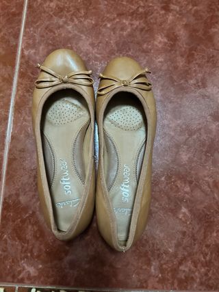 Manoletinas Clarks Softwear Piel Talla 36 poco uso