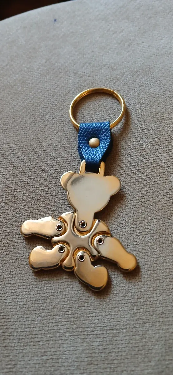 Portachiavi Orsetto Snodabile Dorato