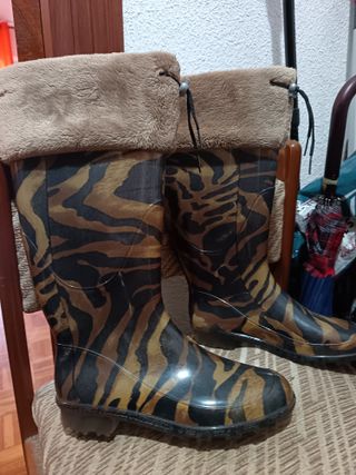 Botas de agua con estampado animal