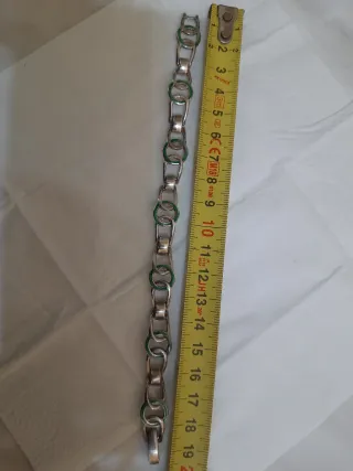 Bracciale Vintage Argento 925 e Smalto Verde