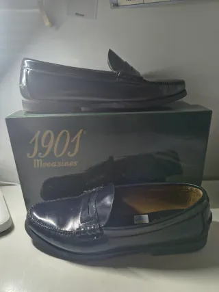 Mocasines niña/mujer azul marino