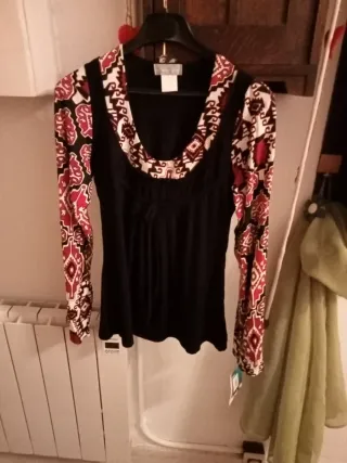 Camisa manga larga estampada