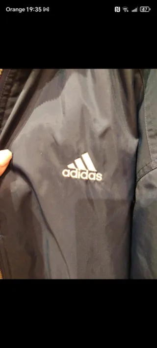 Chaqueta acolchada Adidas negra/gris