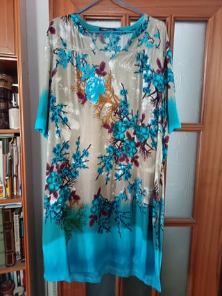 Vestido estampado floral talla única