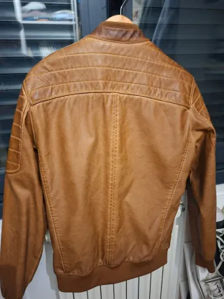 Cazadora Bomber Polipiel Marrón Talla M