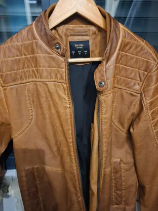 Cazadora Bomber Polipiel Marrón Talla M