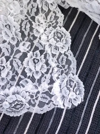 Mantilla encaje beige 165x63