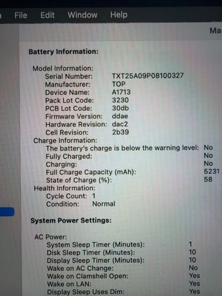 MacBook Pro 2019 13 i5 8GB RAM 128GB SSD