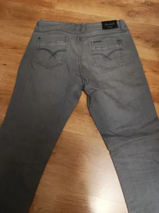 Pantalón vaquero mujer gris talla 46