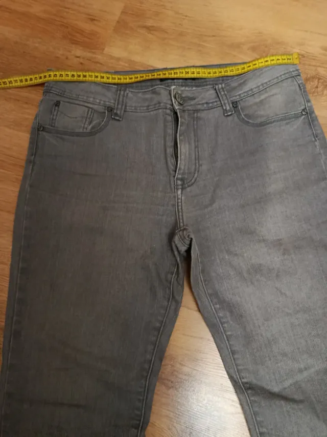 Pantalón vaquero mujer gris talla 46