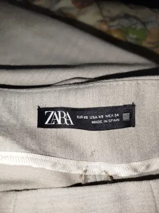 Pantaloni Zara Beige/grigio Taglia XS