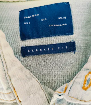 Lote ZARA MAN Camisa Vaquera+ Camiseta Rayas