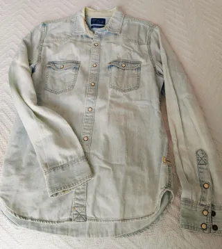 Lote ZARA MAN Camisa Vaquera+ Camiseta Rayas