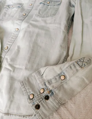 Lote ZARA MAN Camisa Vaquera+ Camiseta Rayas