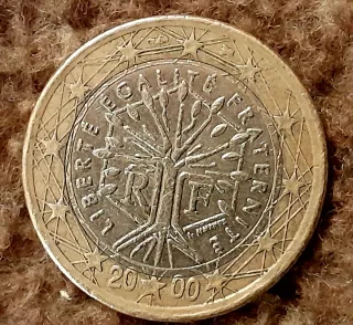Moneda 1 Euro Francia 2000 Árbol de la Vida