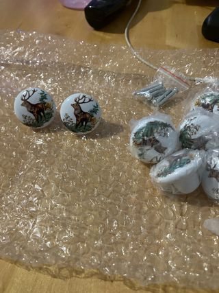 Tiradores cerámica ciervo x 8 piezas