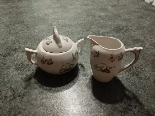 Zuccheriera con coperchio lattiera anni cinquanta