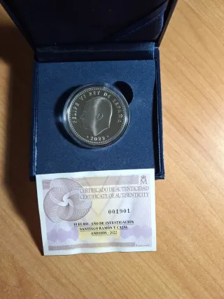 Moneda 10 Euro Santiago Ramón y Cajal 2022
